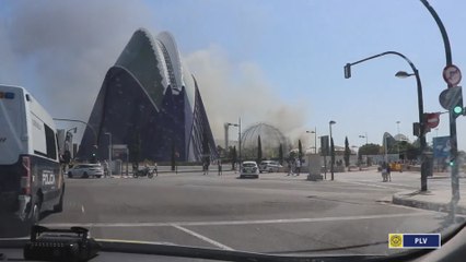 Desalojadas cerca de mil personas por un incendio en el Oceanográfic de Valencia