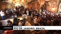 مراسم تشییع جنازه گیلبرتو، موسیقیدان شهیر برزیلی در ریودوژانیرو