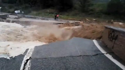 Impactantes inundaciones en Tafalla