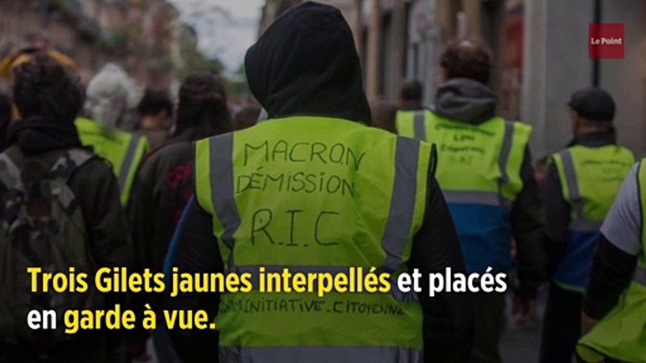 Trois Gilets jaunes interpellés et placés en garde à vue