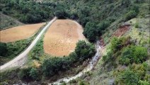 Vídeo del dron de la Policía Foral sobre el rescate del cadáver del fallecido en las inundaciones de Tafalla