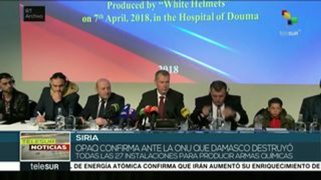 Confirma director de OPAQ que Siria destruyó plantas de armas químicas