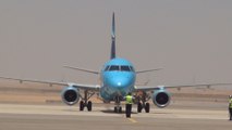 وزيرا الطيران والسياحة يشهدان التشغيل التجريبي لمطار العاصمة الإدارية