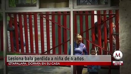 Bala perdida hiere en la cara a nina en Iztapalapa