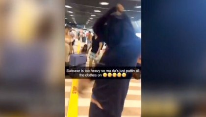 حيلة ذكية للهروب من دفع غرامة الوزن الزائد في المطار