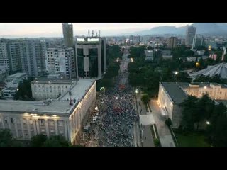 Protesta e opozitës, pamje me dron