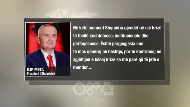 RTV Ora - Presidenti Meta: Nëna e konfliktit, mes Ramës dhe shtetit të së drejtës