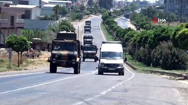 Sınır hattına 150 araçlık askeri konvoy