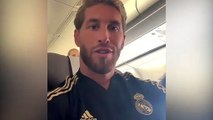 Sergio Ramos saluda a la afición rumbo a Canadá