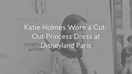 Katie Holmes Wore a Cut-Out Princess Dress at Disneyland Paris