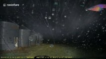 Insane wind and rain pelts Canadian town