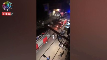 أول مشاهد لحريق دير الأنبا بولا بحدائق القبة