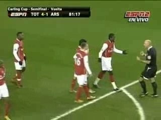 Gallas spitting at Bendtner