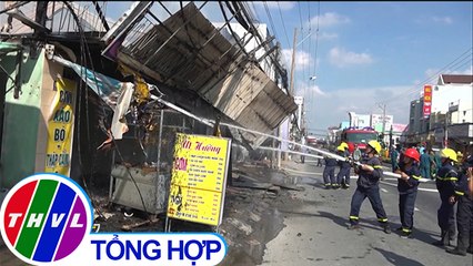 THVL | Hỏa hoạn thiêu rụi nhiều căn nhà trên quốc lộ 91