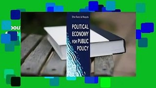 About For Books  Political Economy for Public Policy Complete