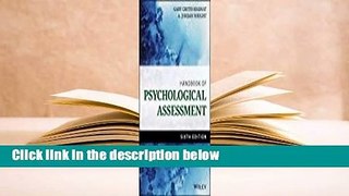 [GIFT IDEAS] Handbook of Psychological Assessment