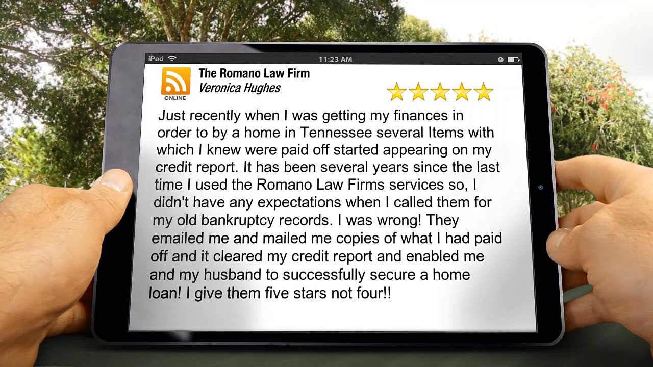 The Romano Law Firm Cleveland Outstanding 5 Star Review by Veronica Hughes (216) 621-7777