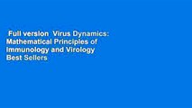 Full version  Virus Dynamics: Mathematical Principles of Immunology and Virology  Best Sellers