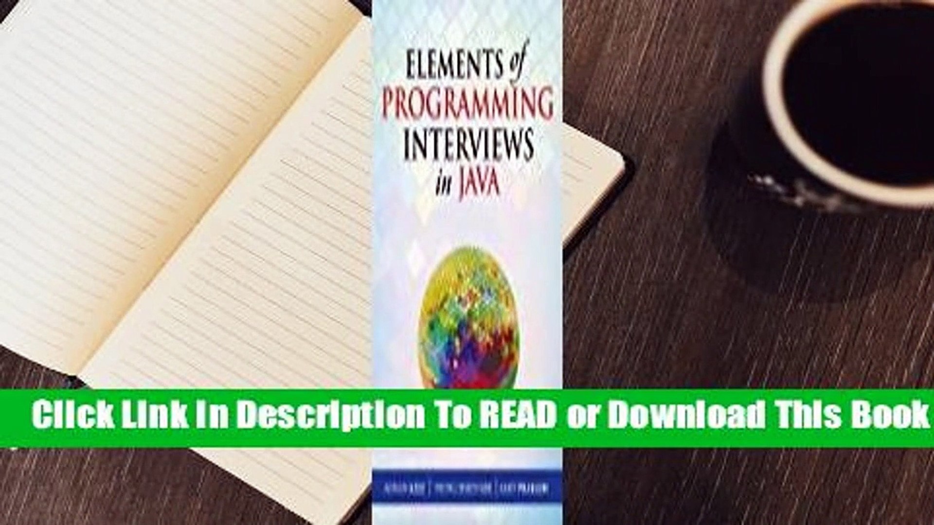 [Read] Elements of Programming Interviews in Java: The Insiders' Guide  For Full