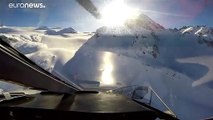 شاهد: الشرطة الإيطالية تكشف فيديو يوثق لحظة تحطم طائرتين فوق جبال الألب شمال غرب البلاد