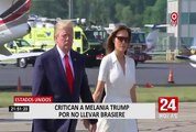 EEUU: Melania Trump es duramente criticada por no utilizar brasier