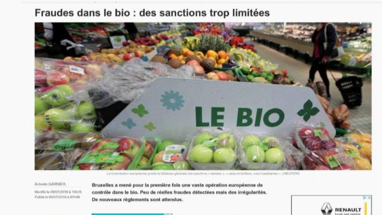 Fraudes dans le bio