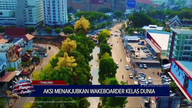 Dunia Punya Cerita - Aksi Wakeboarder Menyusuri Sungai Kota Bangkok