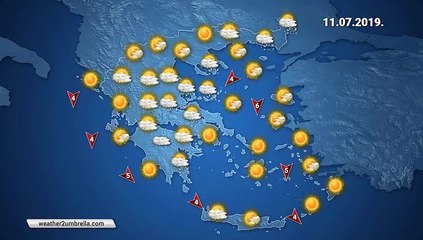 Η πρόγνωση του καιρού για την Πέμπτη 11-07-2019