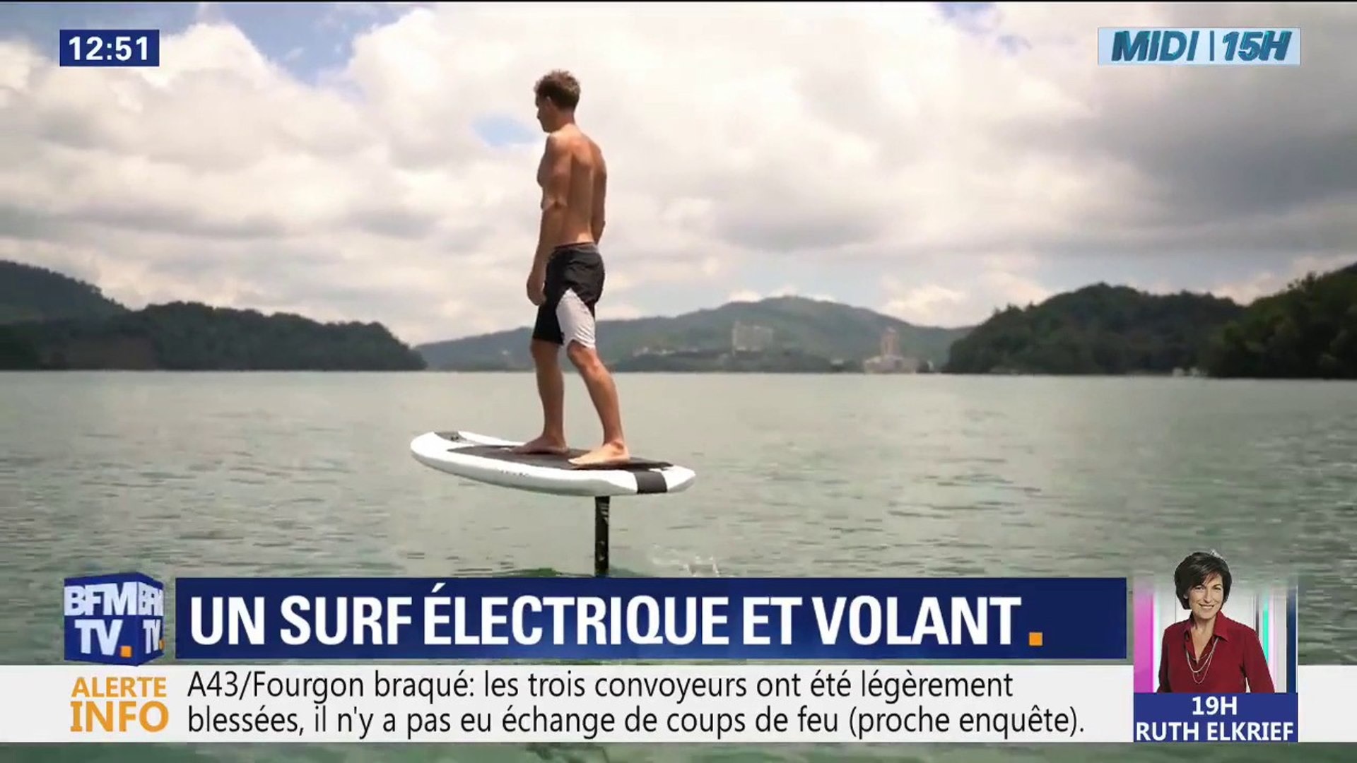 Cette planche électrique et volante vous fera apprécier les joies du surf...  même sur un lac - Vidéo Dailymotion