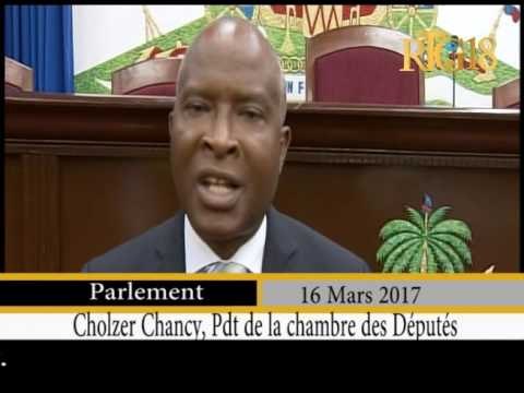 Parlement haïtien.- L'intervention du Président de la chambre des députés, Cholzer Chancy