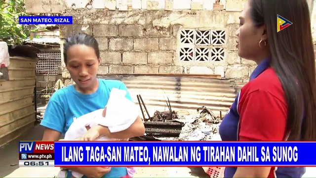 Ilang taga- San Mateo, nawalan ng tirahan dahil sa sunog