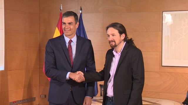 Comienza la reunión entre Pedro Sánchez y Pablo Iglesias