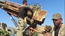 الجبهة الوطنية للتحرير--استهداف تجمعات عصابات الأسد في ريف حماة الغربي بصواريخ الغراد