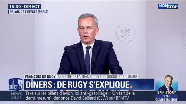 François de Rugy sur ses dîners fastueux aux frais de l'État: Je comprends que cela puisse interpeller les Français