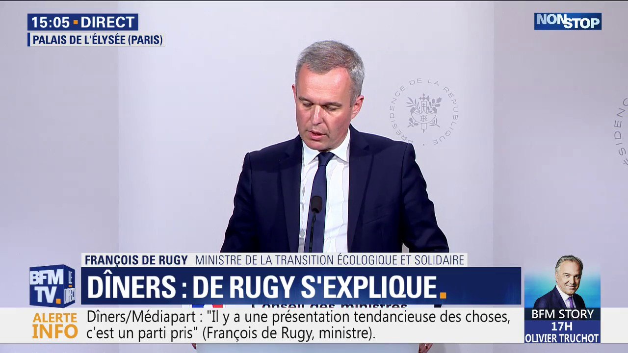 François de Rugy: "Il n'y a pas eu de dîners entre amis organisés sous ma présidence"