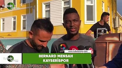 Mensah: "Şu an Kayserispor'un oyuncusuyum ama gelecekte her şey olabilir"