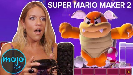 WatchMojo Lady Plays Super Mario Maker 2 (badly)