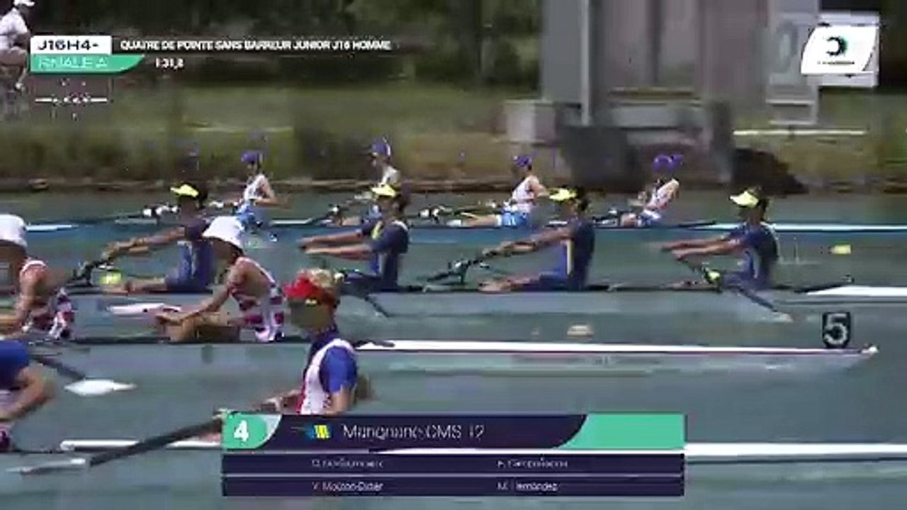 Championnat de France J16 Bateaux longs Libourne 2019 - Finale du quatre sans barreur hommes-J16H4-