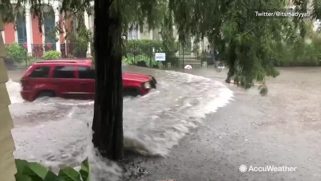 Big trouble brewing in the Big Easy as roads already flooding from rain