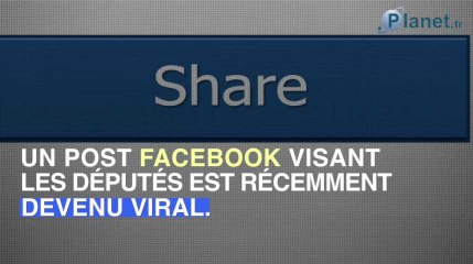 Un post facebook sur la retraite des députés devient viral