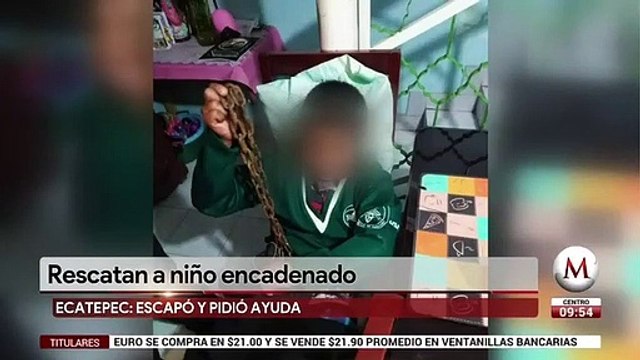 Rescatan a niño encadenado por su abuela en Ecatepec