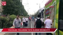 Tramvay arızalandı, seferler durdu