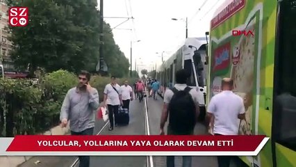 Tramvay arızalandı, seferler durdu