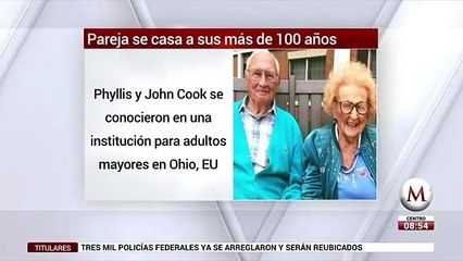 El amor no tiene edad, esta pareja se caso a sus mas de 100 anos