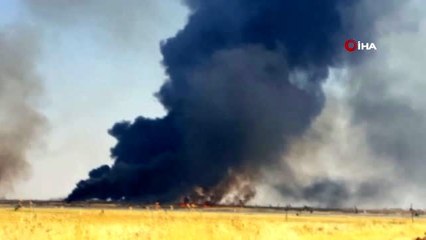 Suriye'de anız yangını petrol kuyularına sıçradı