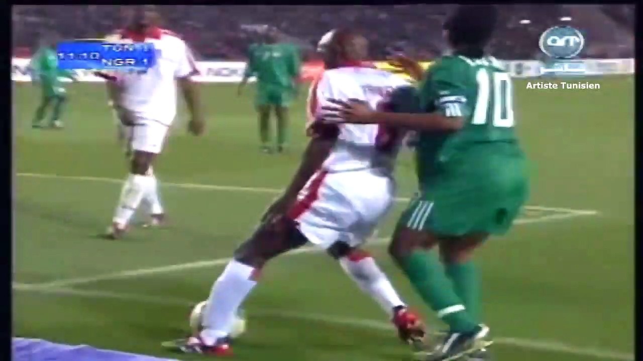 2004 الاشواط الاضافية مباراة تونس و نيجيريا 1-1...