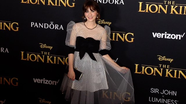 Zooey Deschanel The Lion King' World Premiere Red Carpet