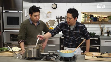 치킨 미네스트로네의 채소 치킨스톡 끊이기