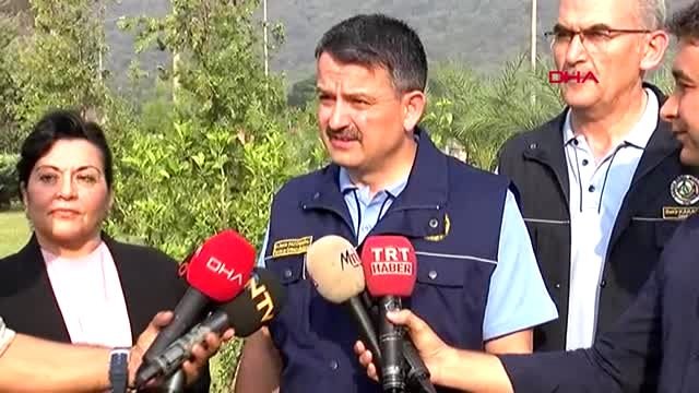 Muğla Bakan Bekir Pakdemirli, yangın bölgesinde açıklama yaptı