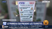 À l'entrée d'un village du Gard, un panneau alerte les touristes (citadins) sur les bruits de la campagne